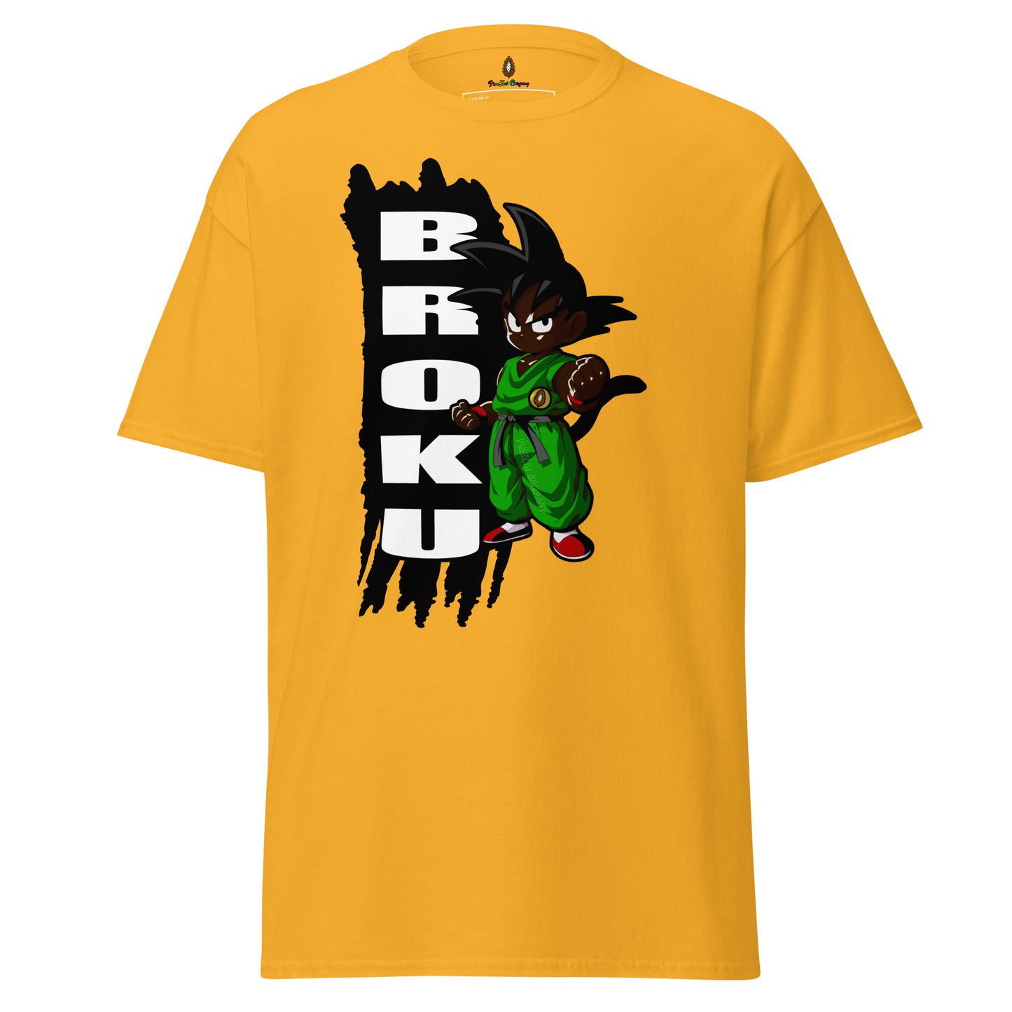 adult unisex yellow broku character t-shirt by PineZai Company