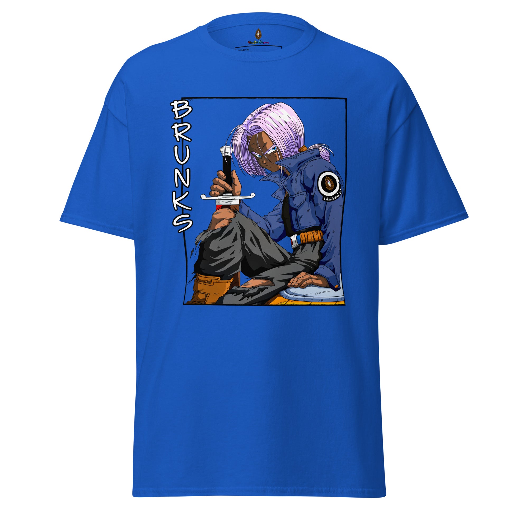 adult unisex blue brunks character t-shirt by PineZai Company