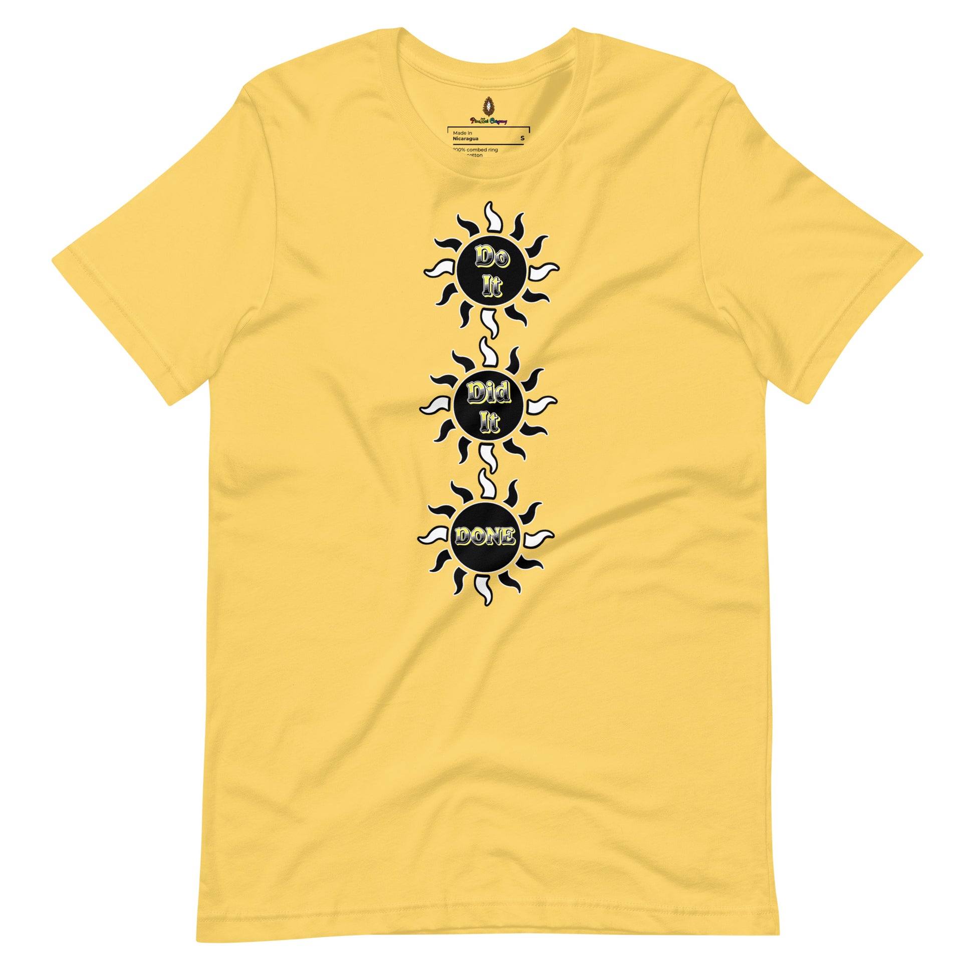 adult unisex yellow solar chakra affirmation t-shirt by PineZai Company