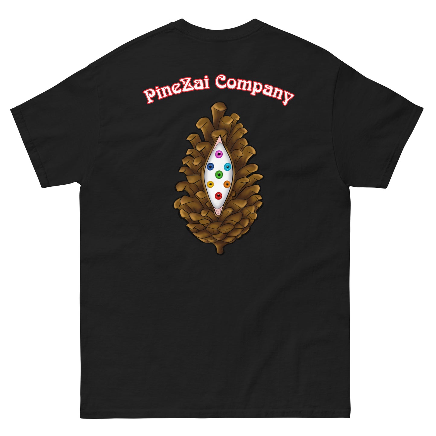 adult men's black and red root chakra Kansas City t-shirt by PineZai Company back view