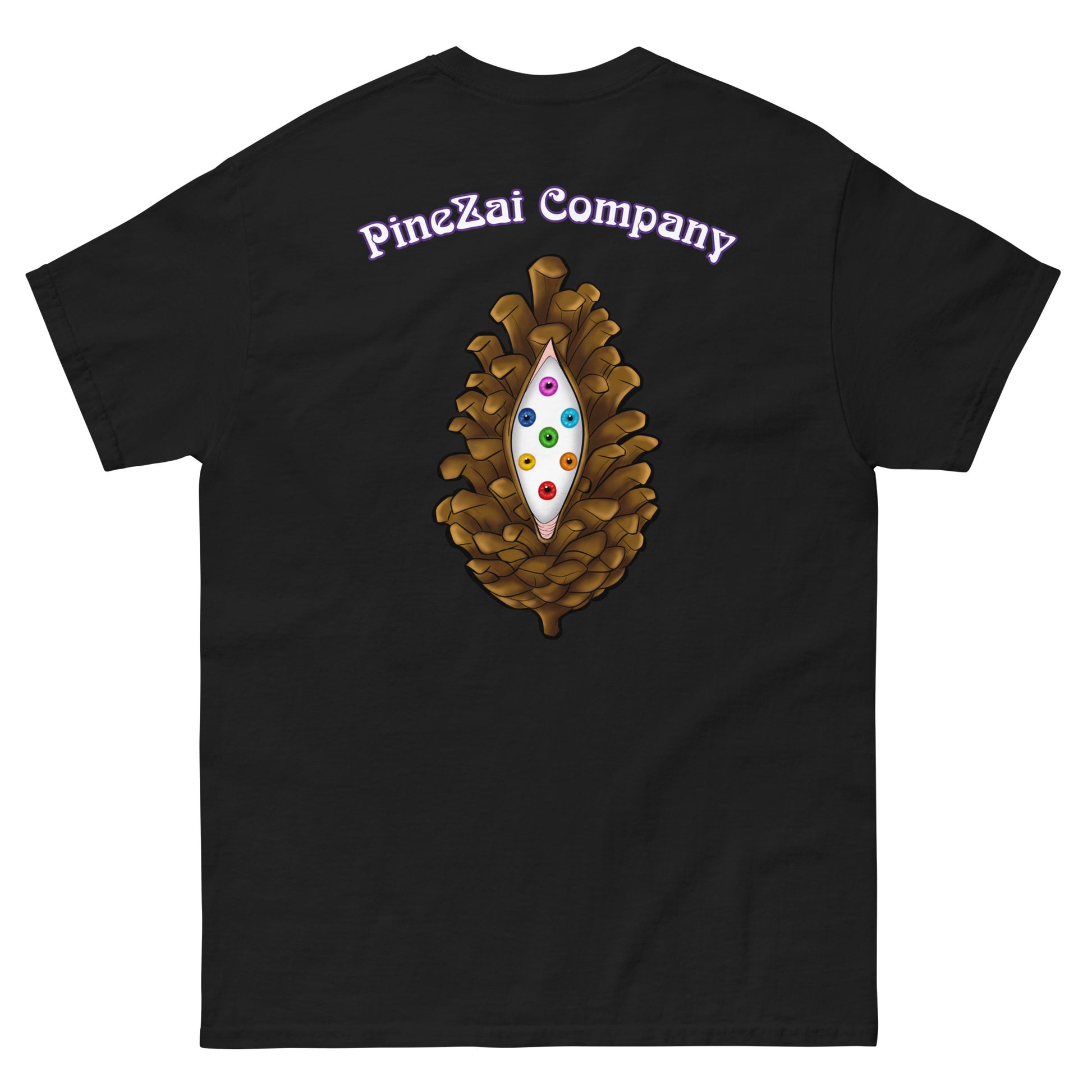 adult men's black and purple third eye chakra Kansas City t-shirt by PineZai Company back view